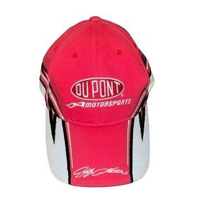 Nascar Jeff Gordon Dupont #24 Red Cap Hat Cotton OSFM Cotton